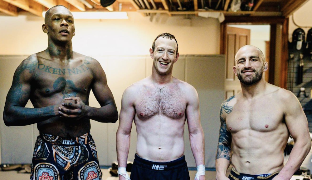 Mark Zuckerberg Trains With UFC Champions Israel Adesanya and Alexander Volkanovski Ahead of Potential Elon Musk Fight