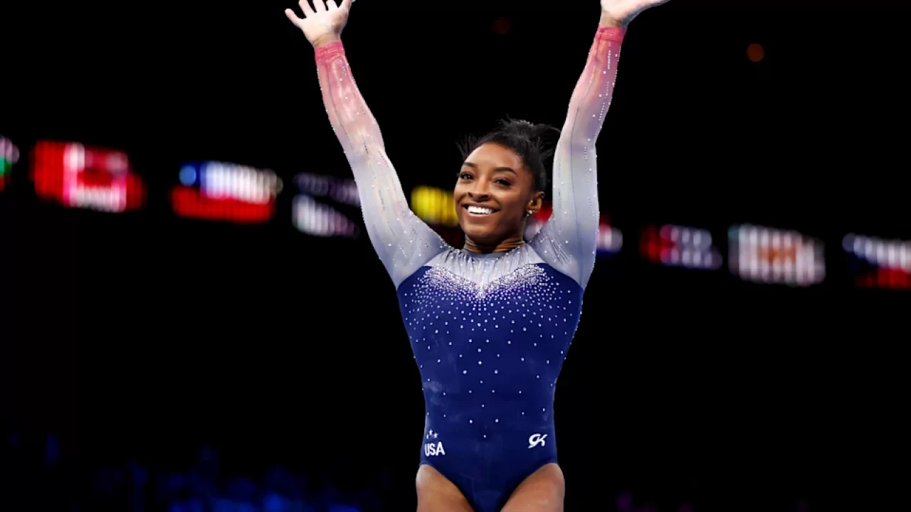 Simone Biles wins 6th all-around title at worlds to become most