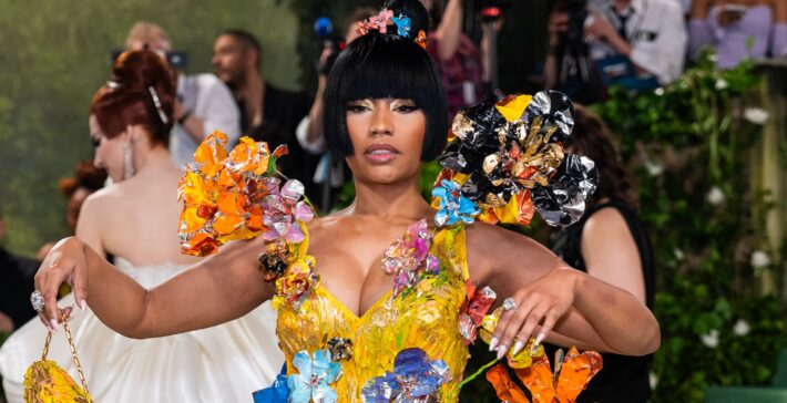 Rapper Nicki Minaj arrives to the 2024 Met Gala at The Metropolitan Museum of Art.