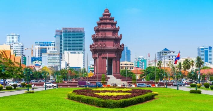 Independence Monument in the capital of Cambodia