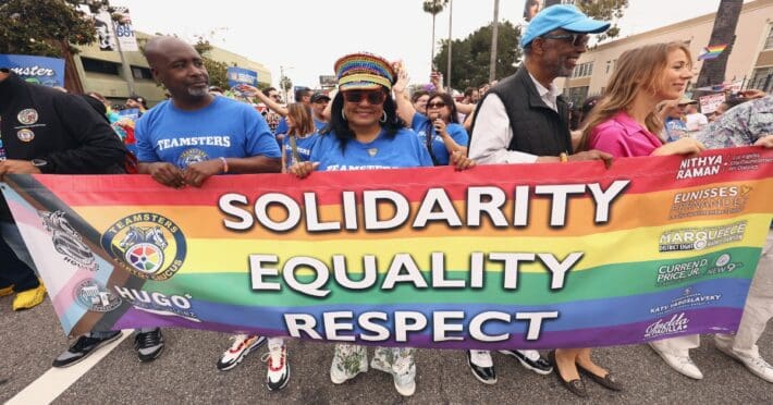 Parade participants attend the 2024 LA Pride Parade