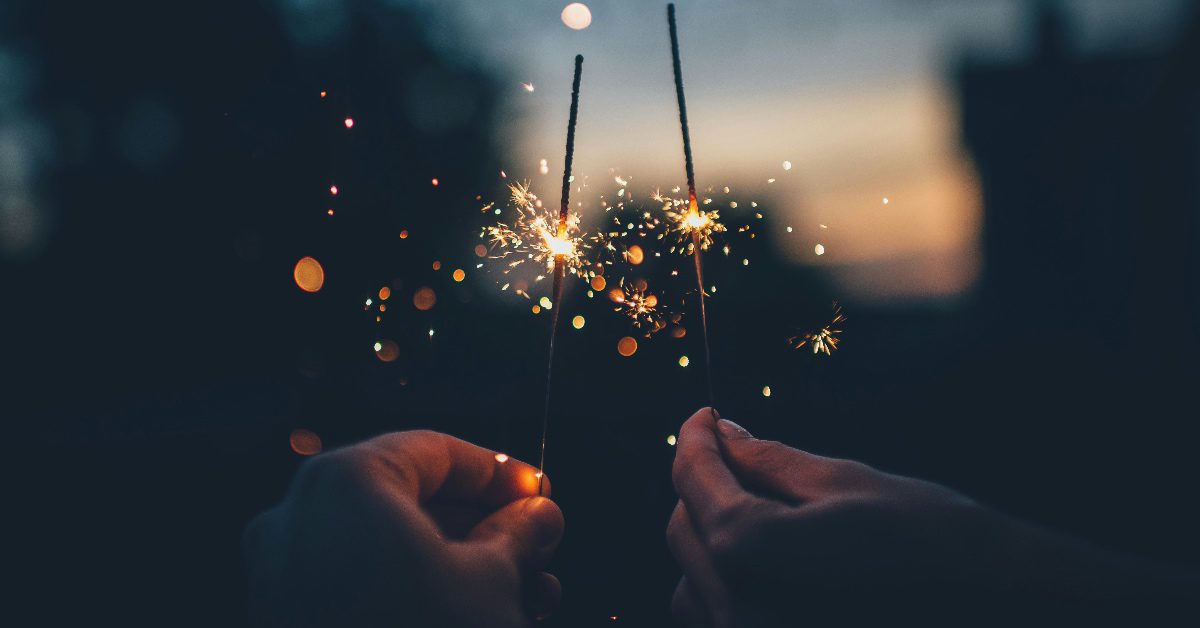 sparklers - two hands