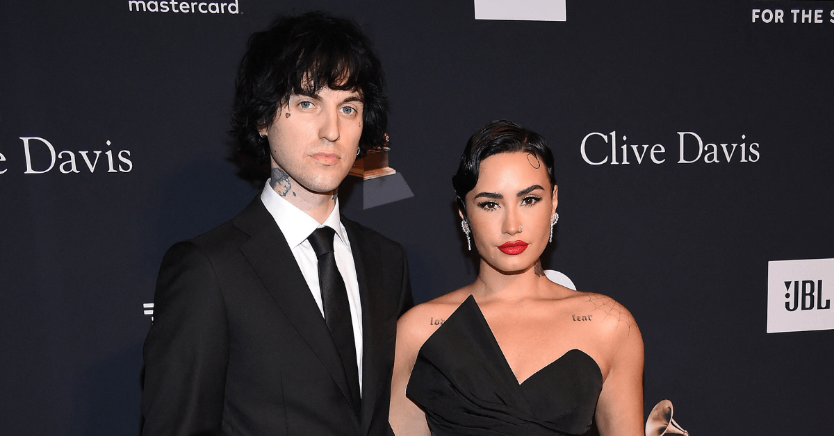 Demi Lovato and Jordan Lutes at 2023 Pre-GRAMMY Gala held at the Beverly Hilton Hotel