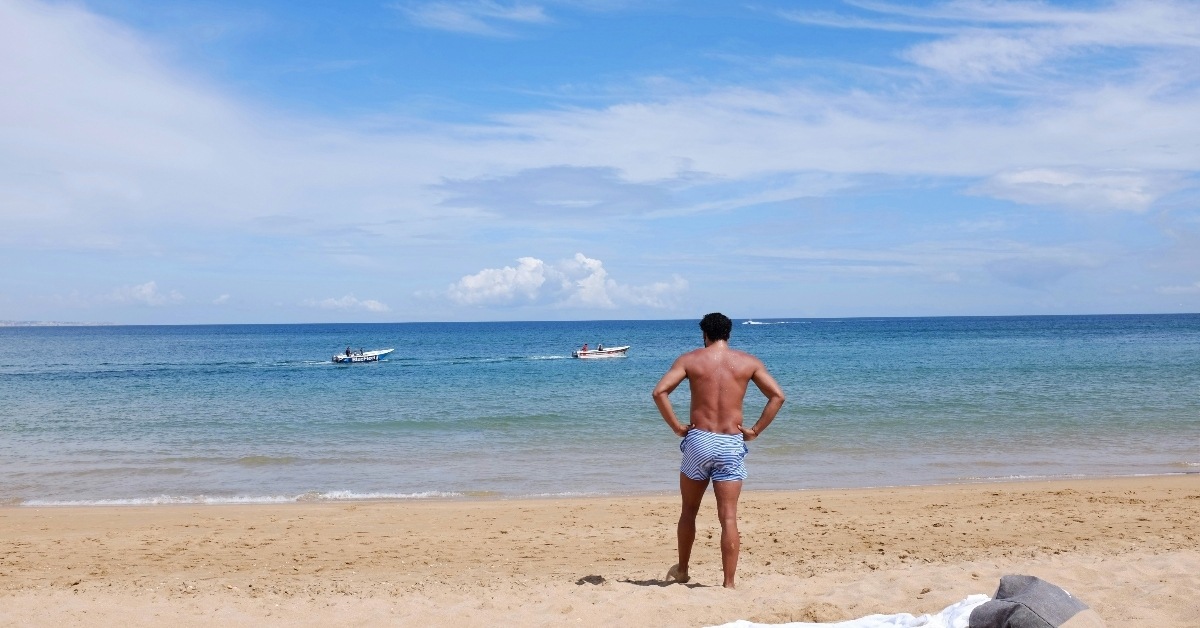 Man on vacation