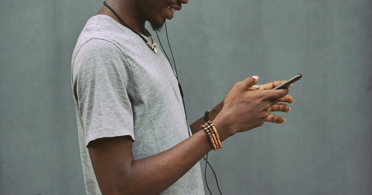 Man using phone
