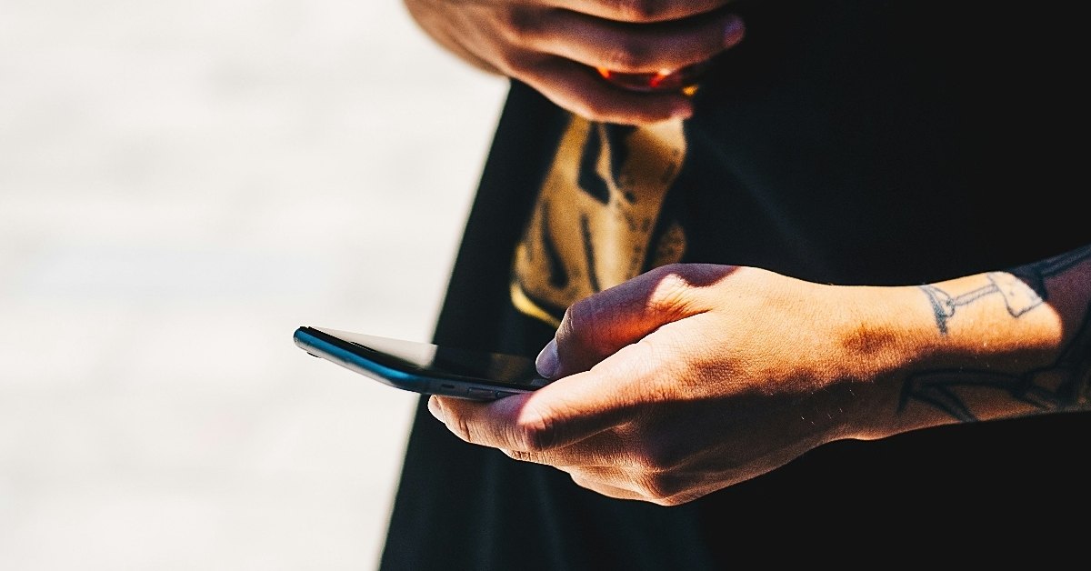 Man using phone