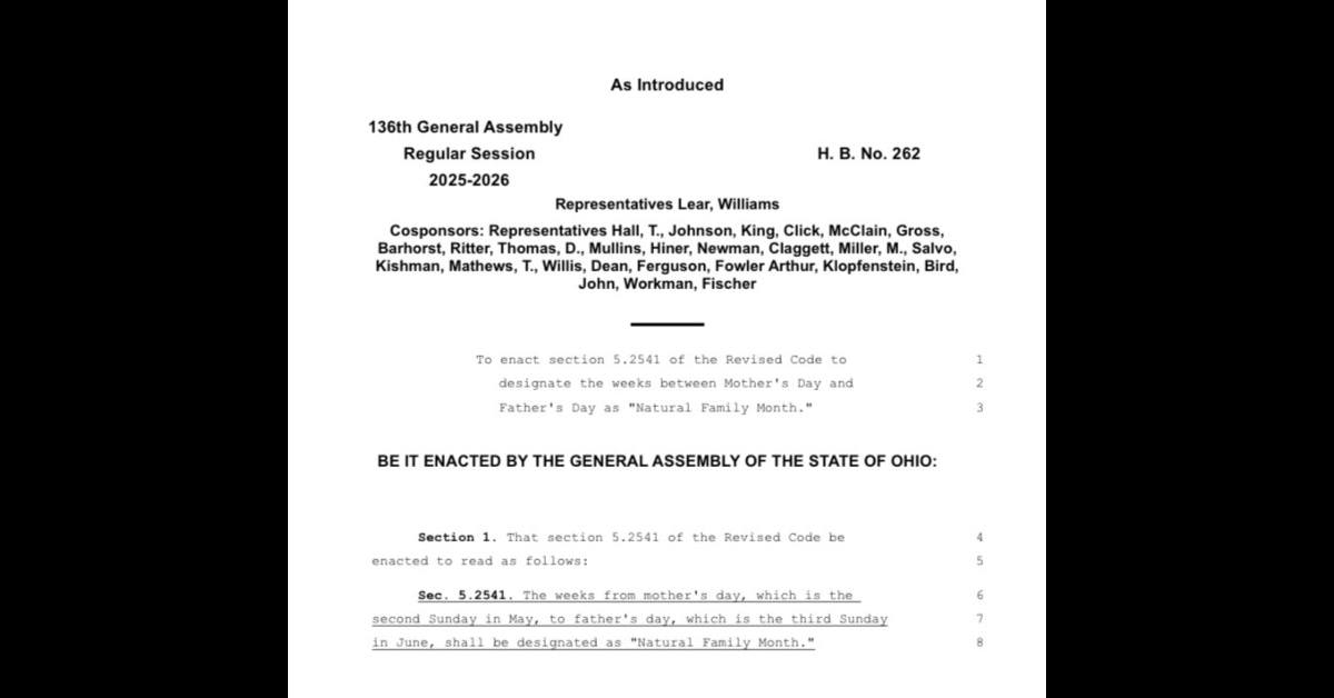 republican bill for natural family month