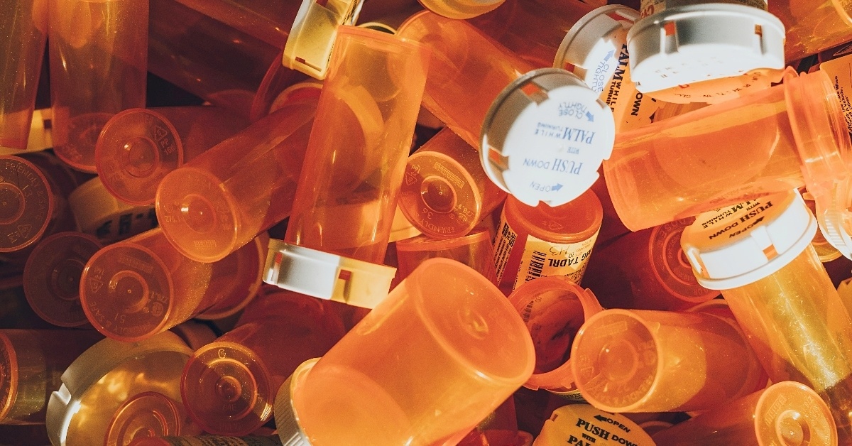 Pill bottles stock