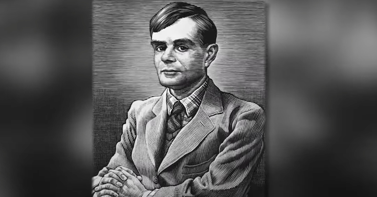 Alan Turing animated figure