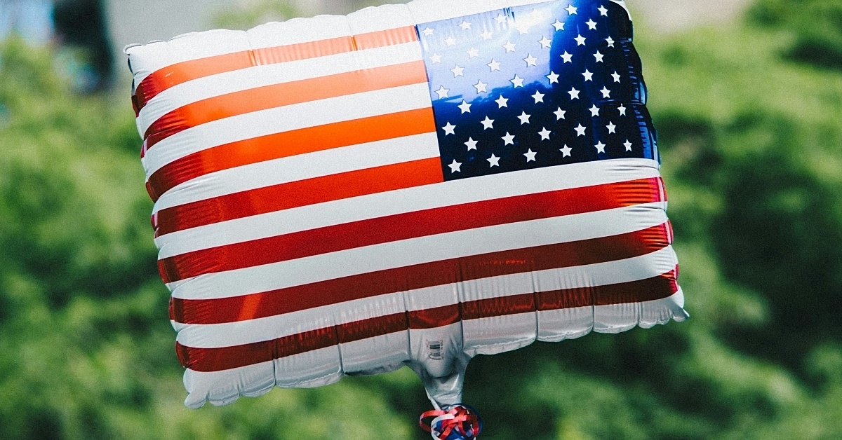 American flag balloon