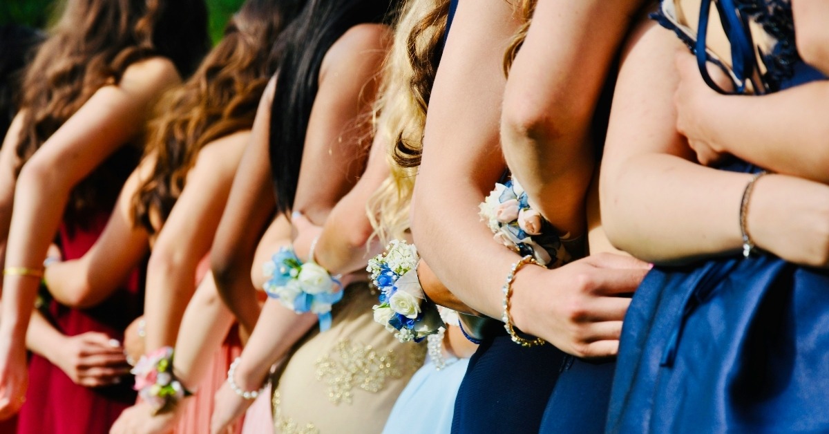 Group of students going to prom
