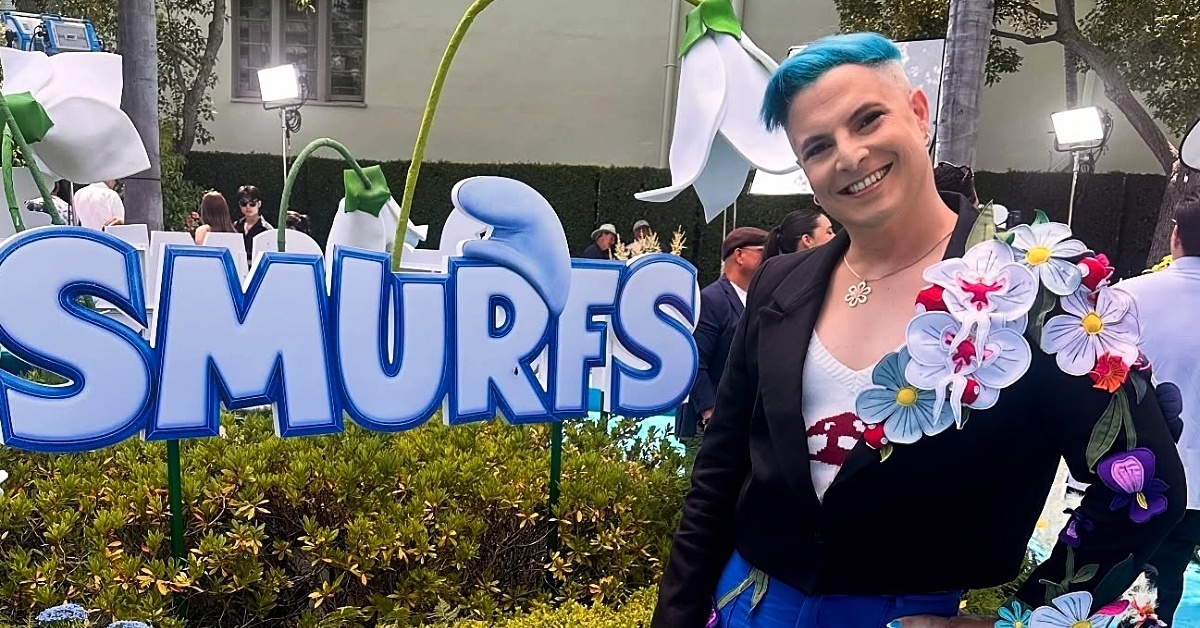 JP Karliak attends Smurfs premiere