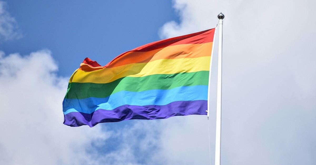 A pride flag.
