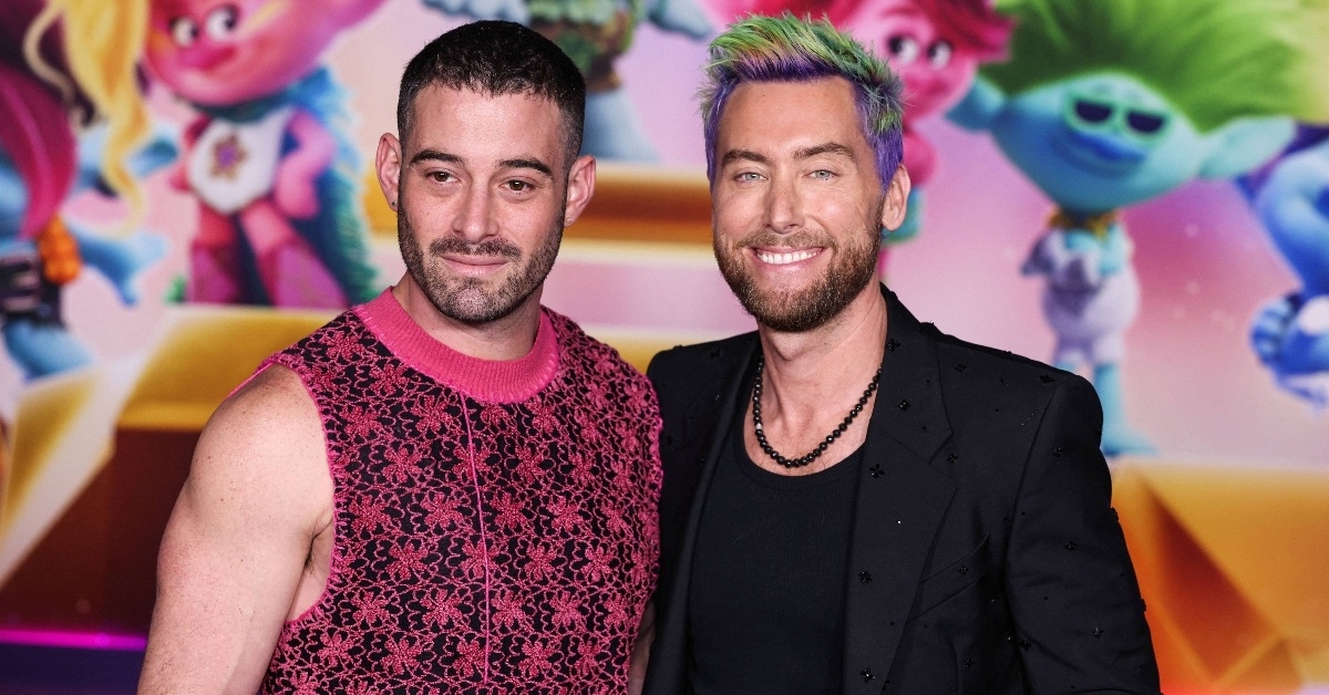 Lance Bass and Michael Turchin at Trolls premiere