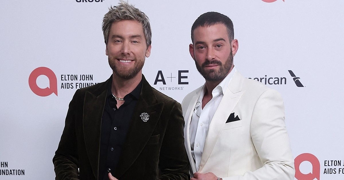 Lance Bass and Michael Turchin walk carpet