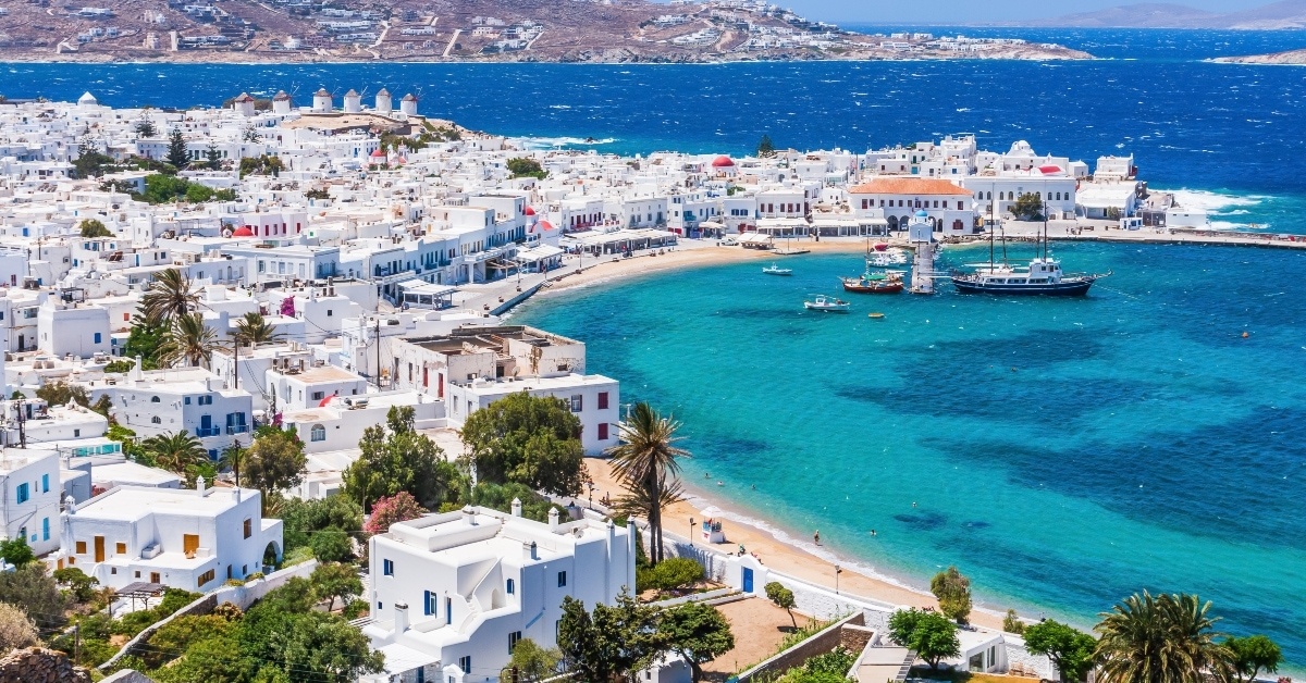 City view of Mykonos, Greece