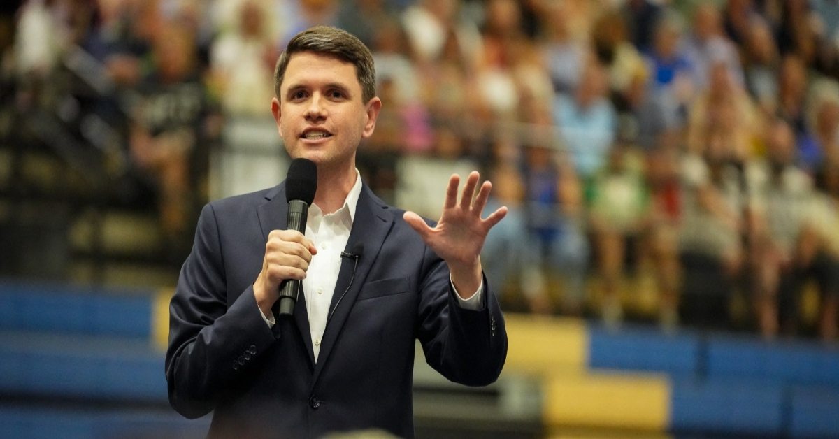 Who Is James Talarico? Politician speaking to crowd
