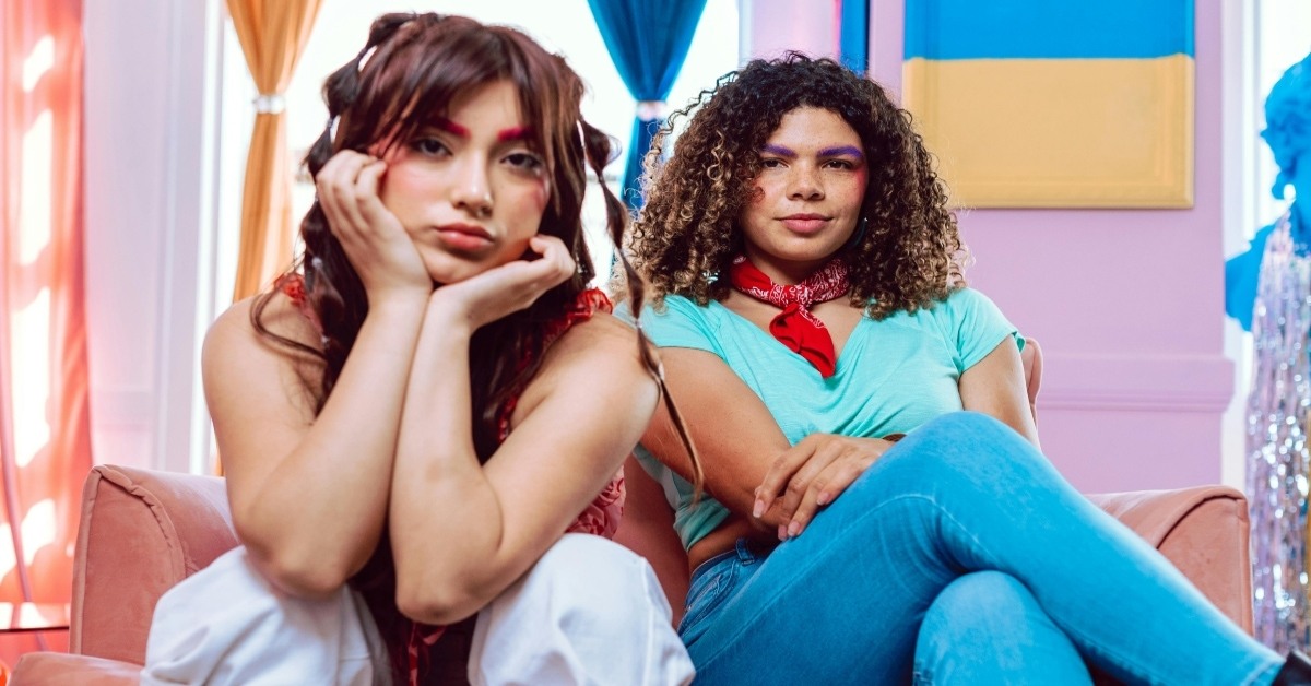 Two trans teen in makeup