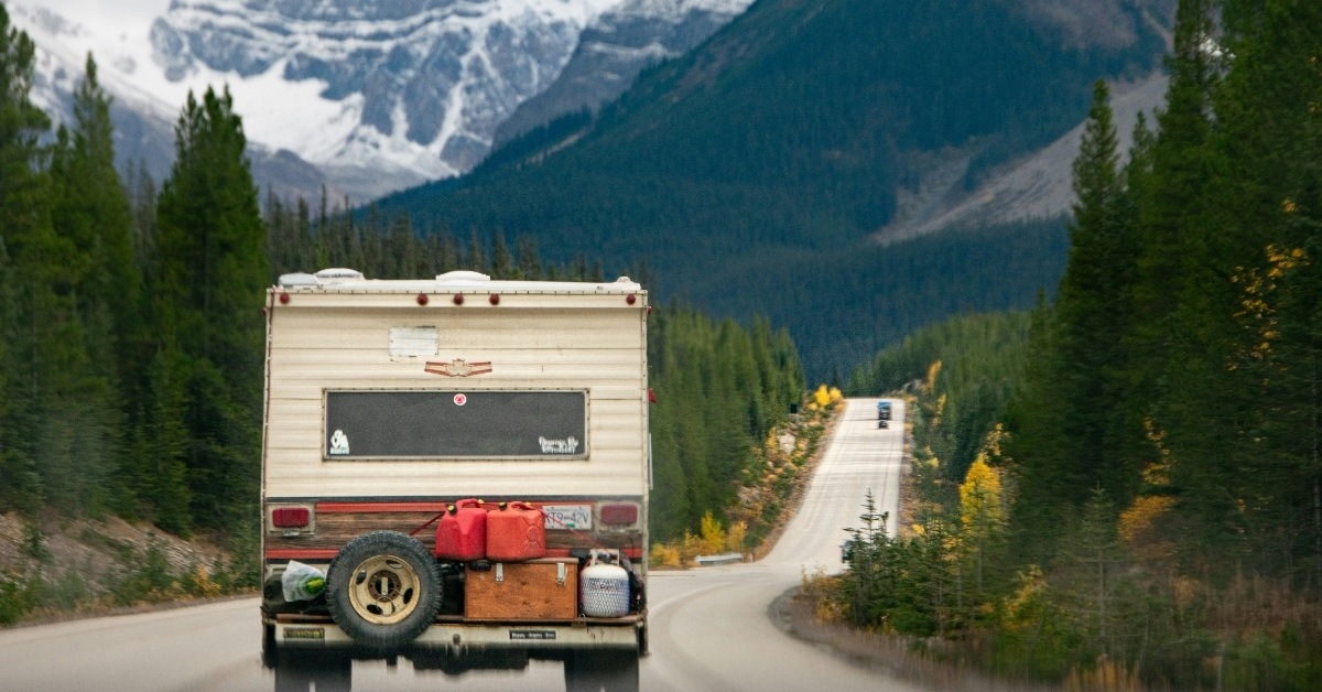 RV on the road 