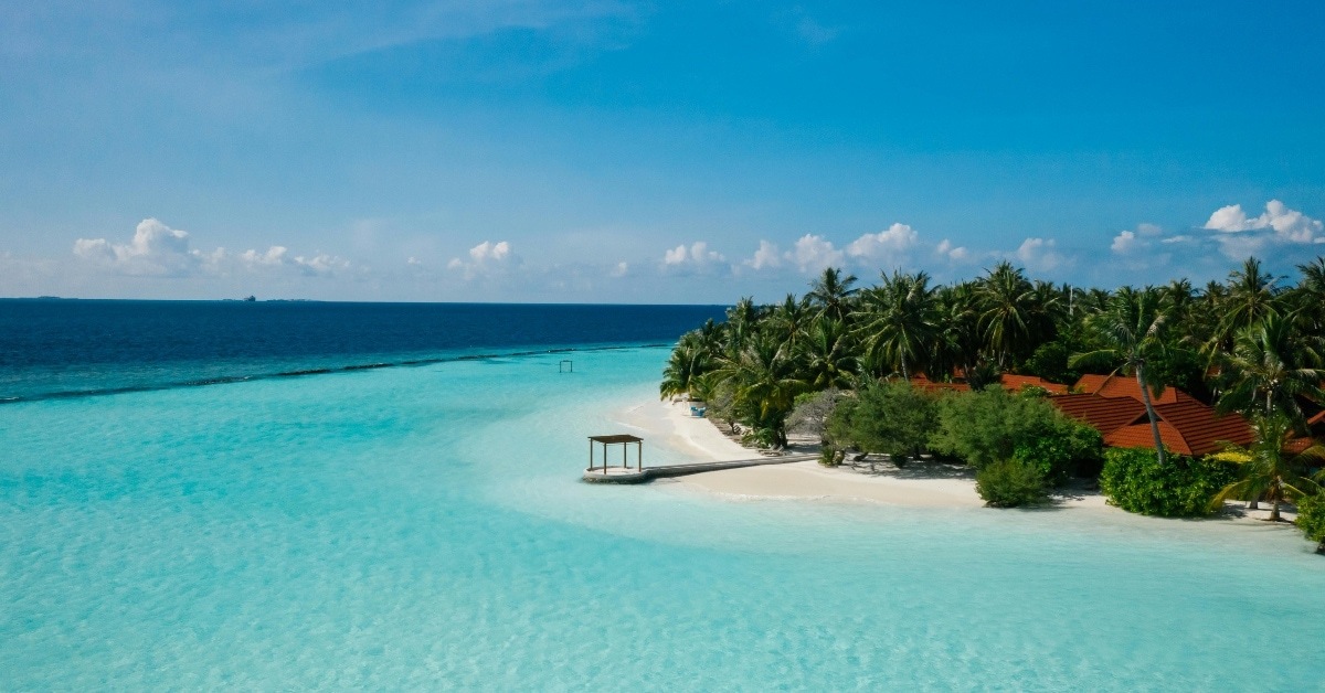 Secluded beach island