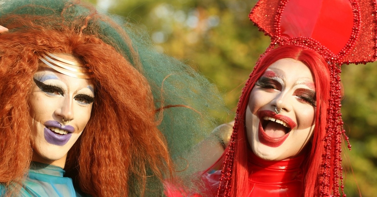 Two drag artists.