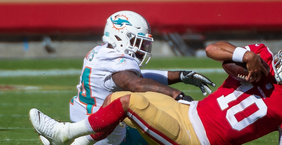 Christian Wilkins during NFL game