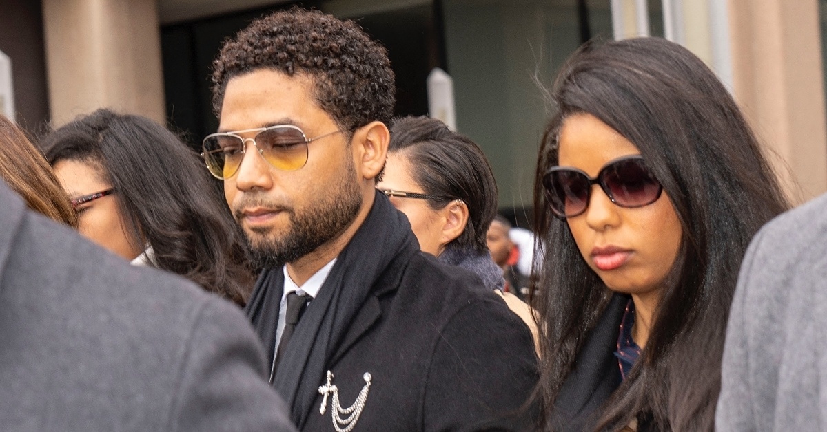 Jussie Smollett arrives to court
