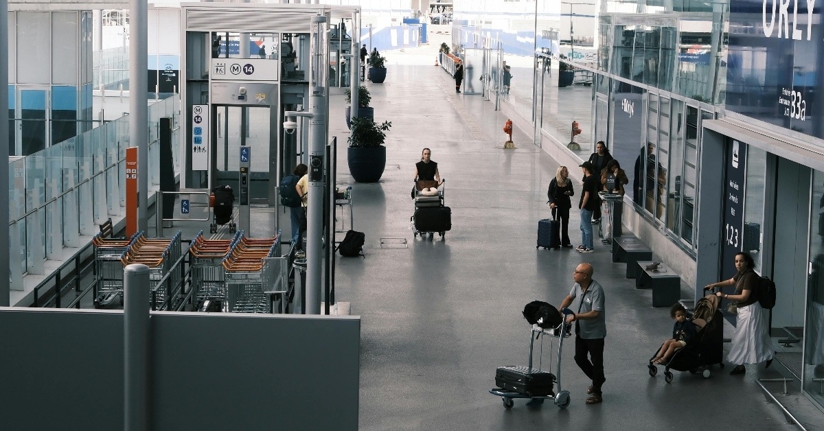 airport wide angle shot