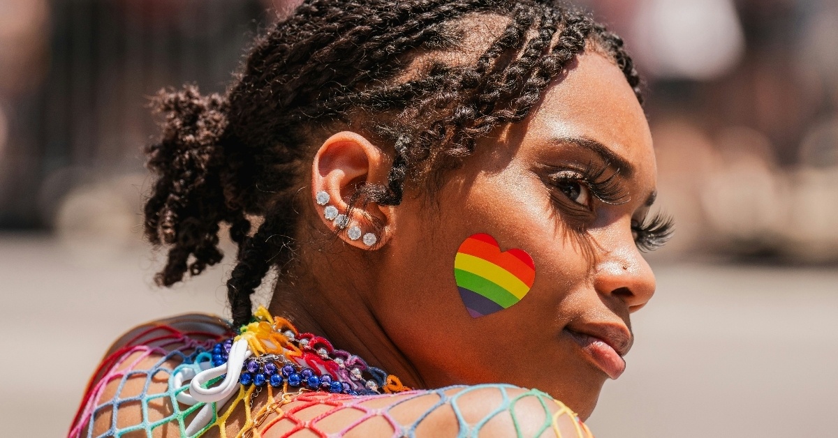 Black woman attends Pride event