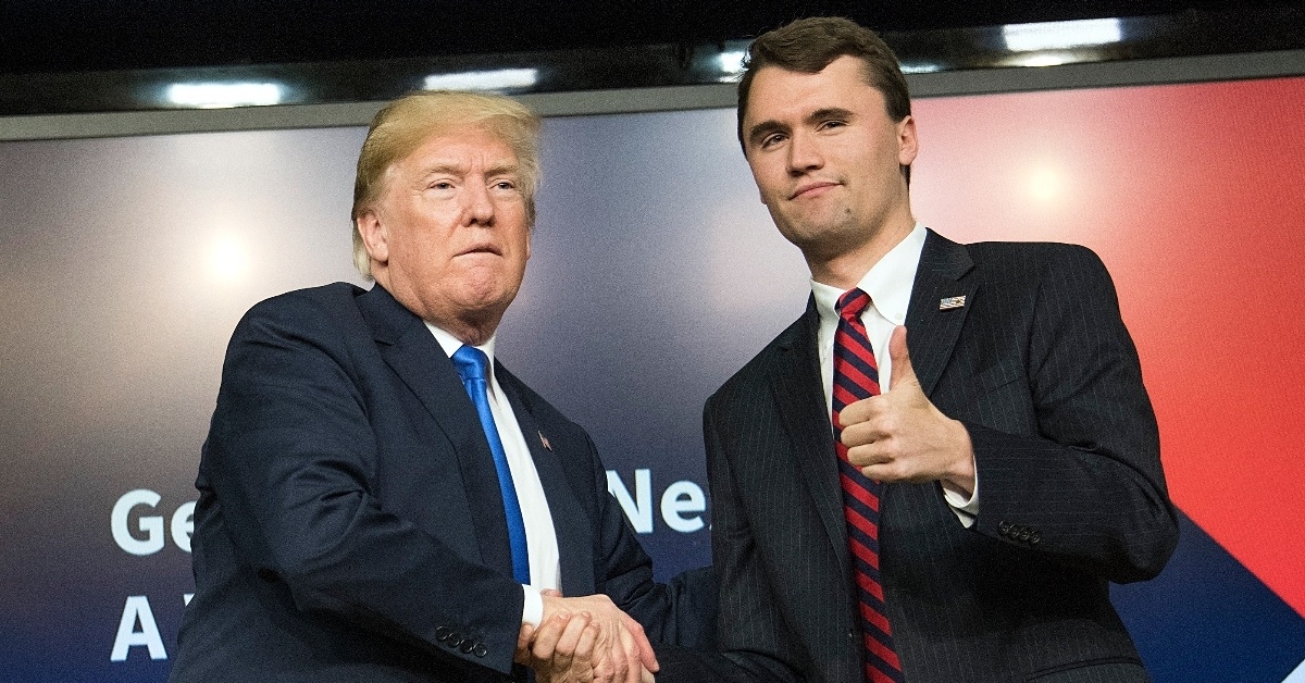 Charlie Kirk photographed with Donald Trump