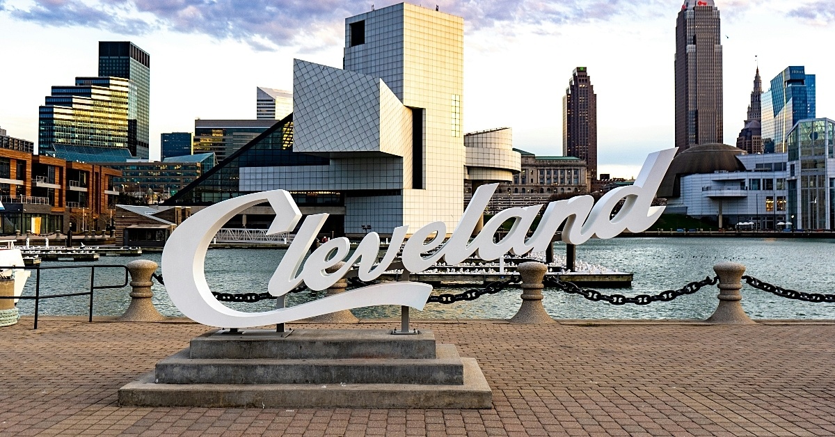 Cleveland Ohio sign photographed