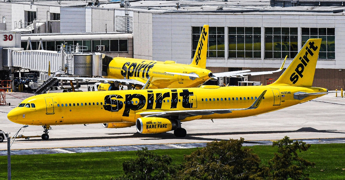 Grounded spirit airlines planes
