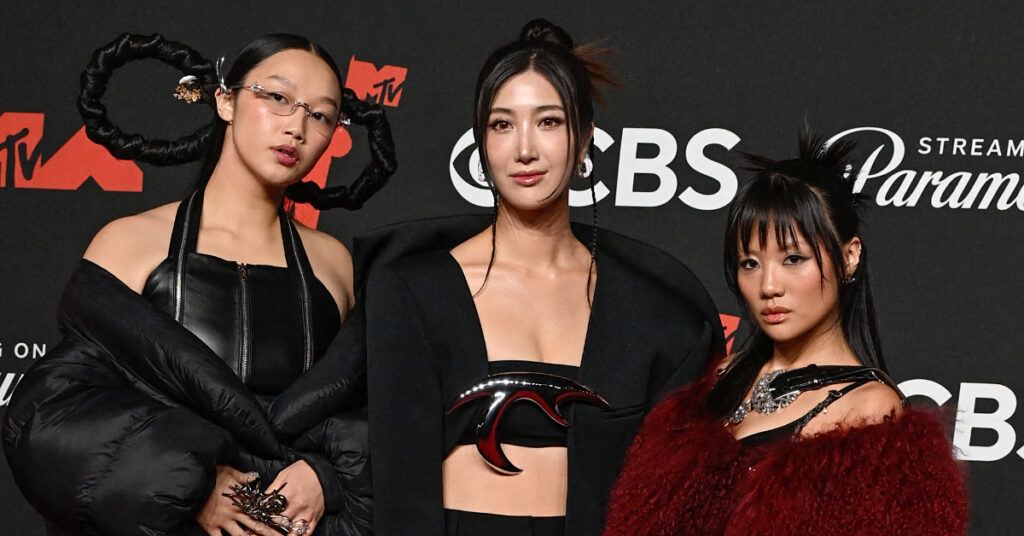 EJAE; Rei Ami;;Audrey Nuna of HUNTR_X attend VMAS
