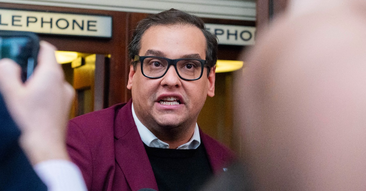 George Santos attends GOP caucus meeting