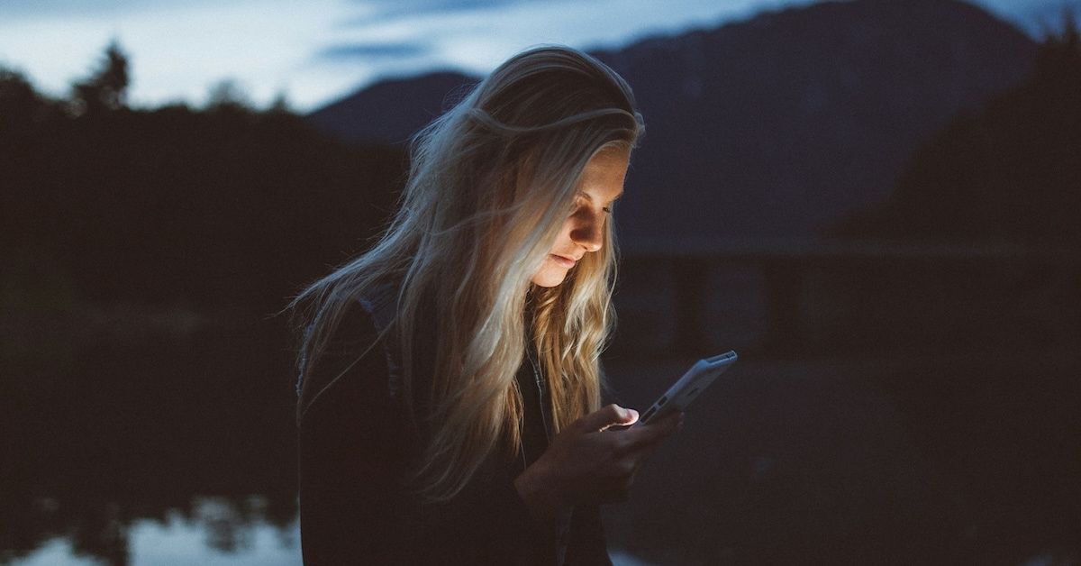 A person on their phone.