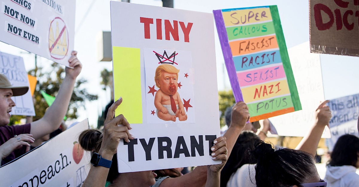 Sign at No Kings protests in Burbank CA