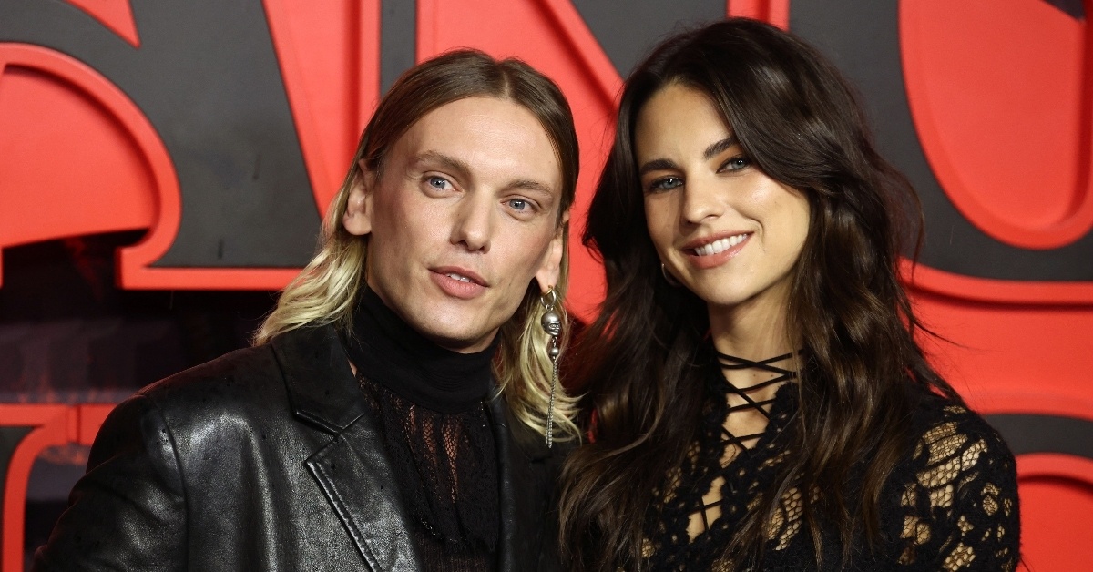 Elena Taber and Jamie Campbell Bower attend premiere