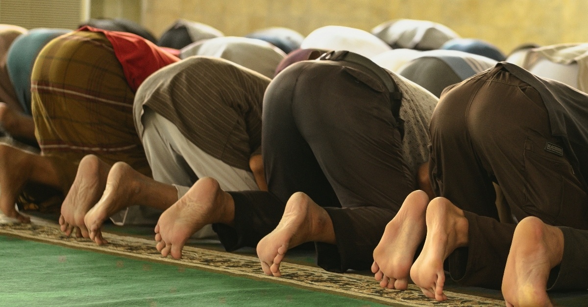 Folks gathered to pray