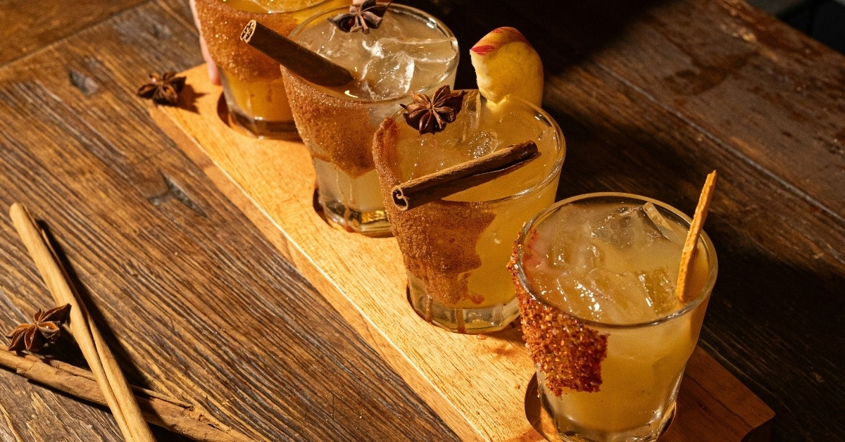 Holidays drinks on flight