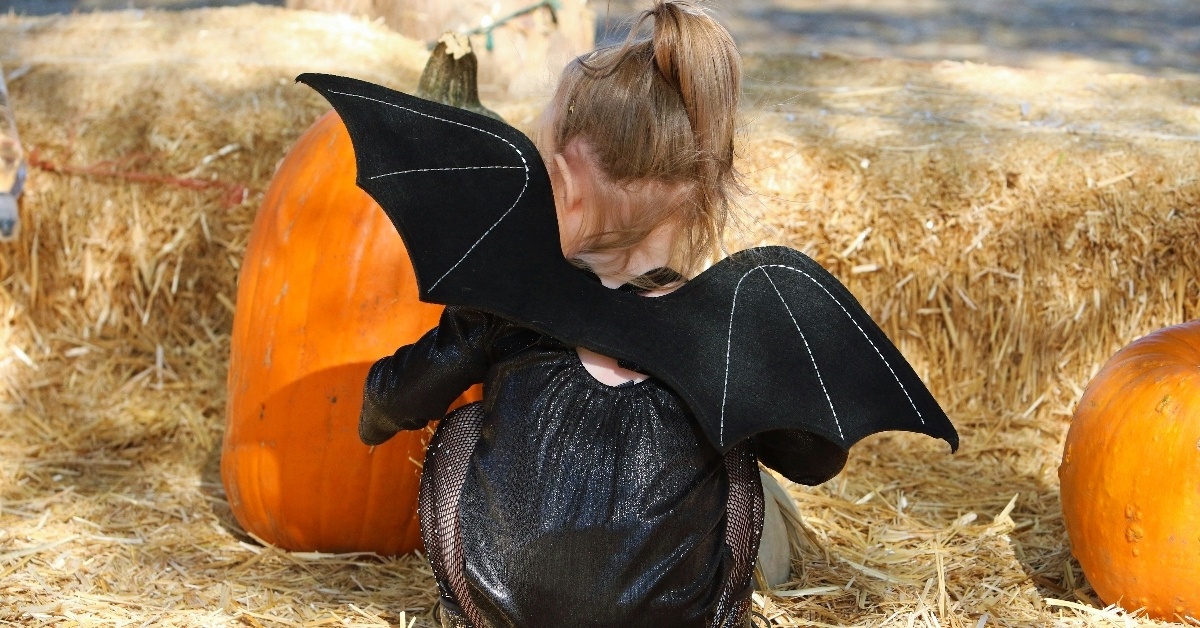Small child dressed for Halloween