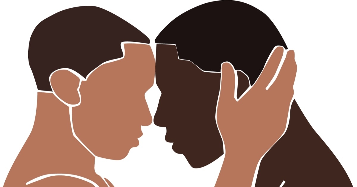 An animated image of two people embracing one another in an intimate moment