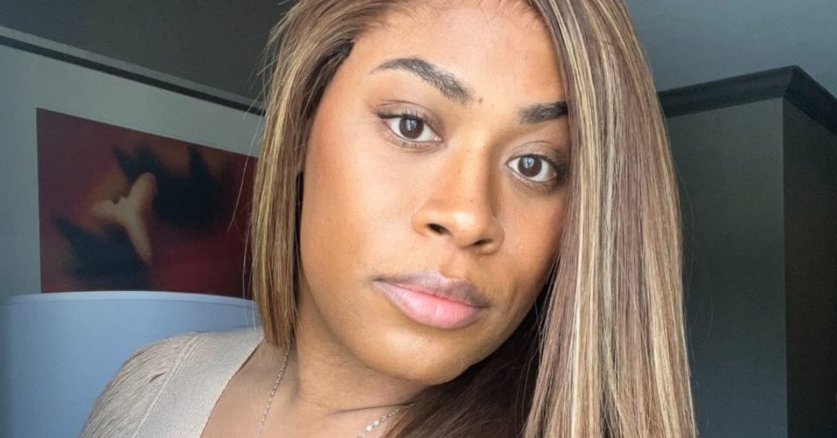 Dominique Morgan with brown and blonde hair.