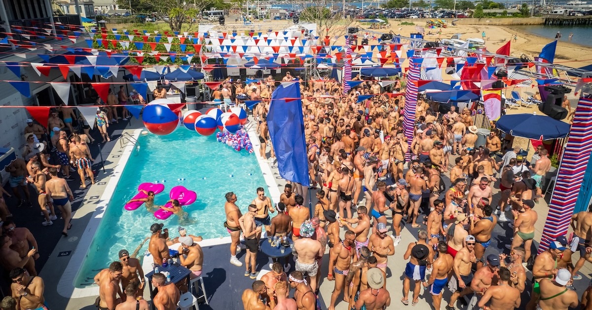 Pool party at The Crown and Anchor.