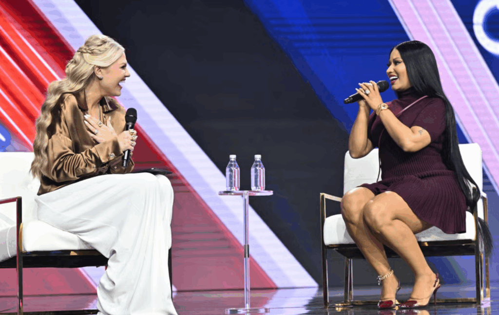 Nicki Minaj Praises ‘Handsome, Dashing’ Trump in Sit Down with Erika Kirk at Turning Point USA Conference [Video]