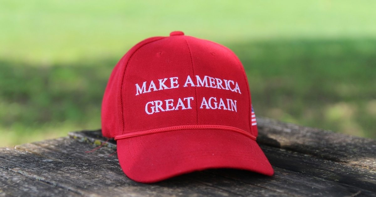 A MAGA hat. 